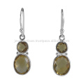 Latest Design Hand Created Natural Citrine Gemstone 925 Sterling Silver Earring Wholesale Jewellery